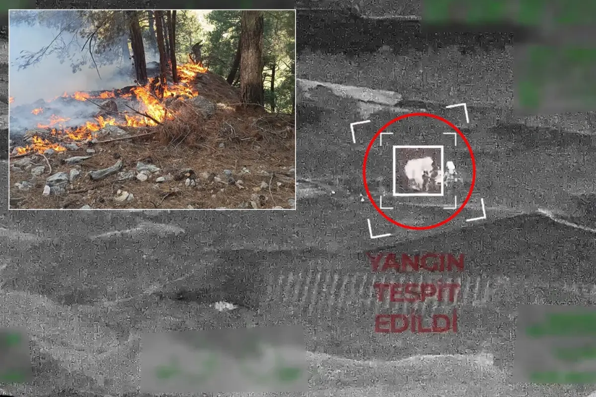 Orman kundakçıları İHA'ya böyle yakalandı