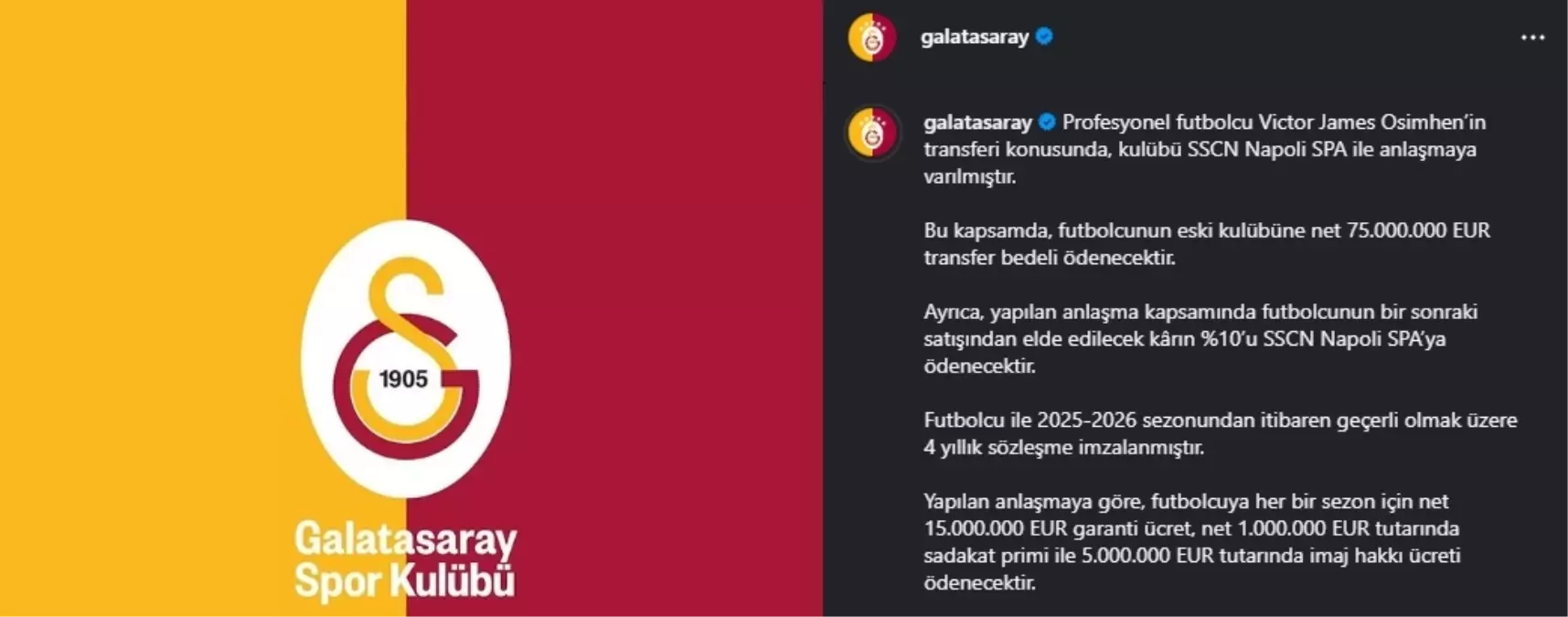 Osimhen Sadakat primi nedir?
