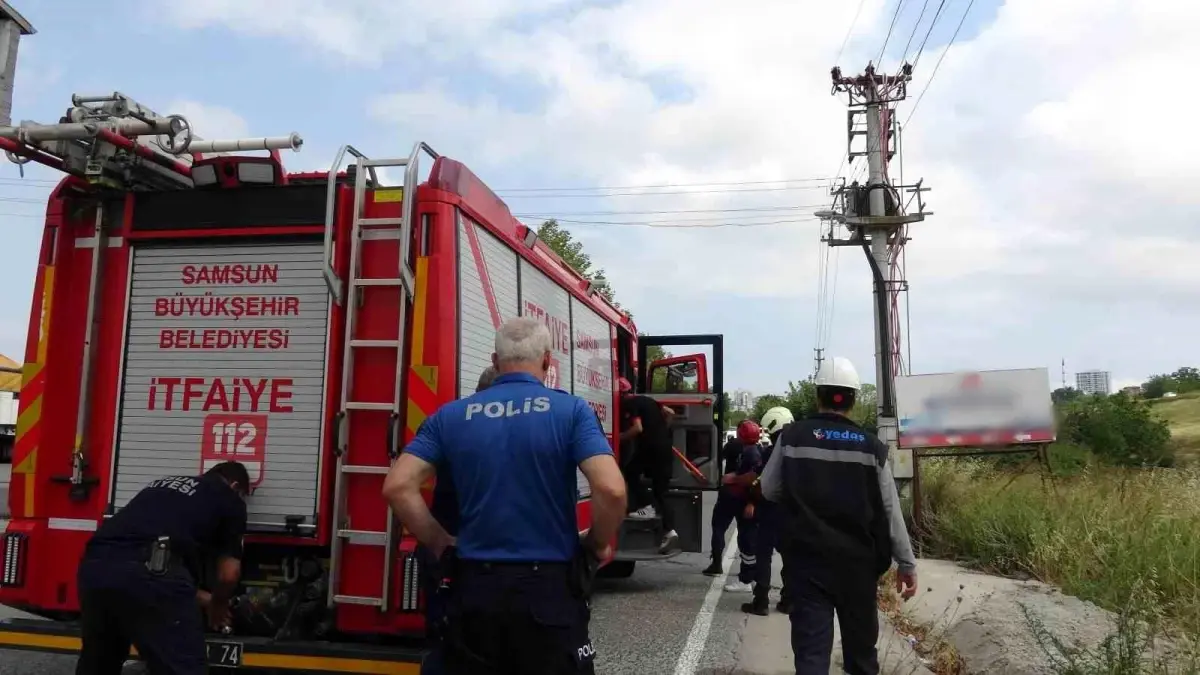 Samsun'da Elektrik Trafosundan Gelen Yüksek Ses Paniğe Yol Açtı