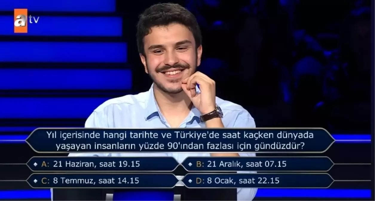 Yıl içerisinde hangi tarihte ve Türkiye’de saat kaçken dünyada yaşayan insanların yüzde 90’ından fazlası için gündüzdür?