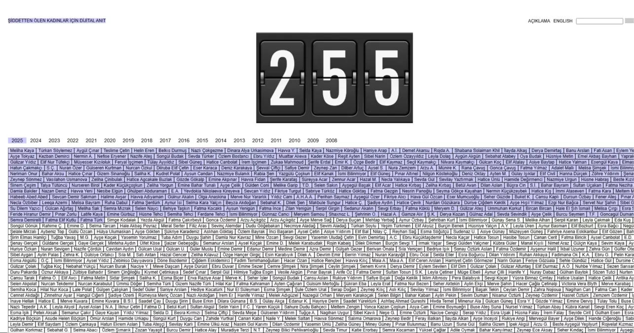 2025 yılında kaç kadın öldürüldü?