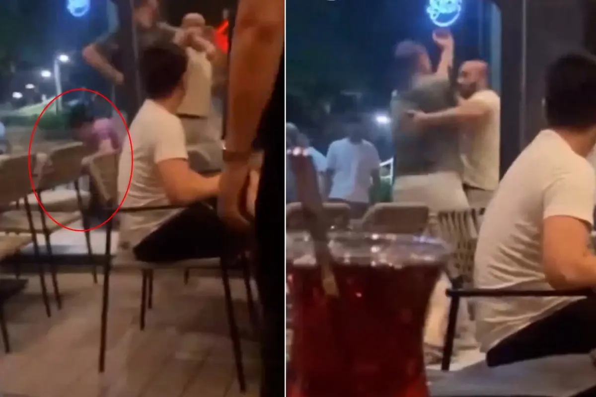Aldatan kocasını kafede bastı, ortalık savaş alanına döndü