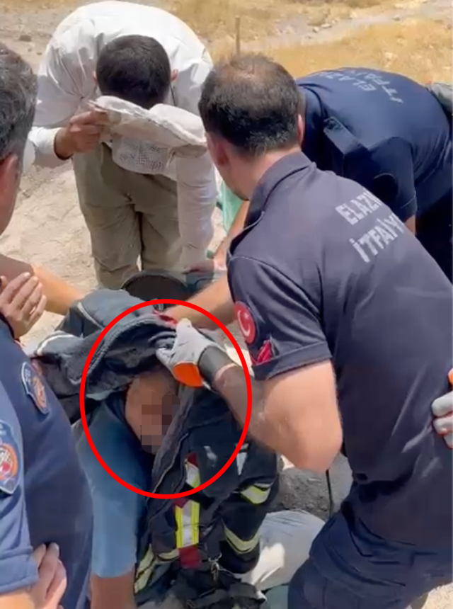 Arkeolojik kazı çalışmalarında başına demir saplanan işçi yaralandı