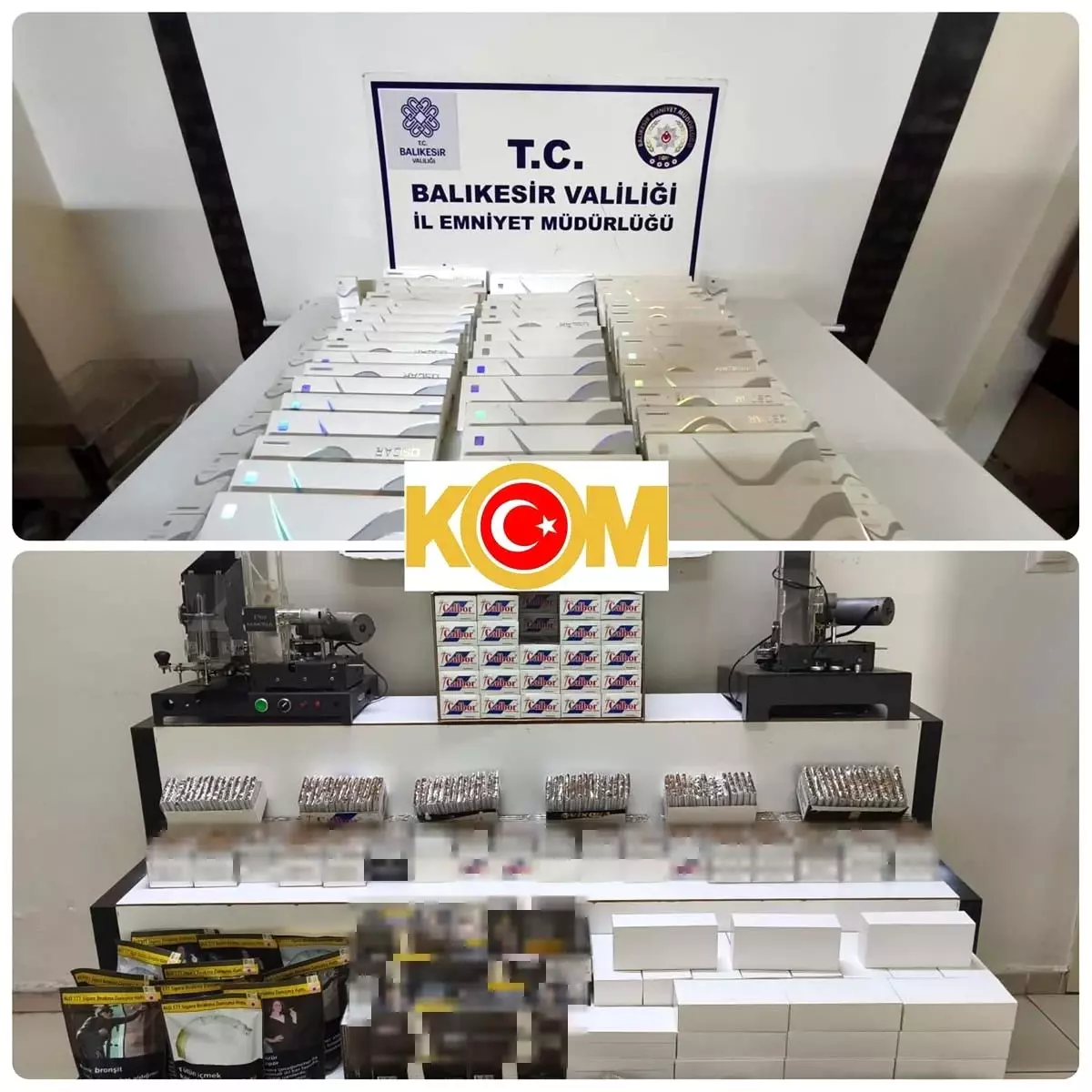 Balıkesir'de Kaçakçılık Operasyonu: Çok Sayıda Tütün Ürünü Ele Geçirildi