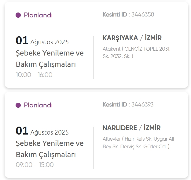 İzmir GEDİZ elektrik kesintisi! 1 Ağustos İzmir'de elektrik kesintisi ne zaman bitecek, elektrikler ne zaman gelecek?