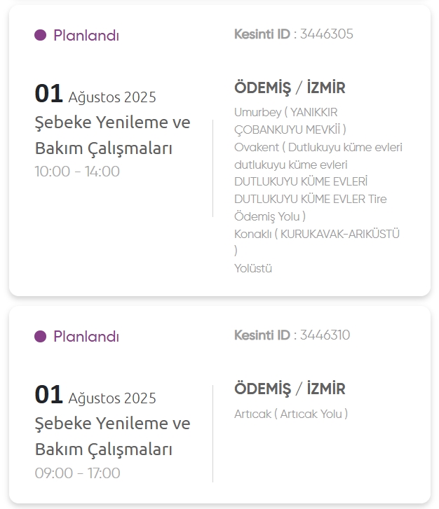 İzmir GEDİZ elektrik kesintisi! 1 Ağustos İzmir'de elektrik kesintisi ne zaman bitecek, elektrikler ne zaman gelecek?