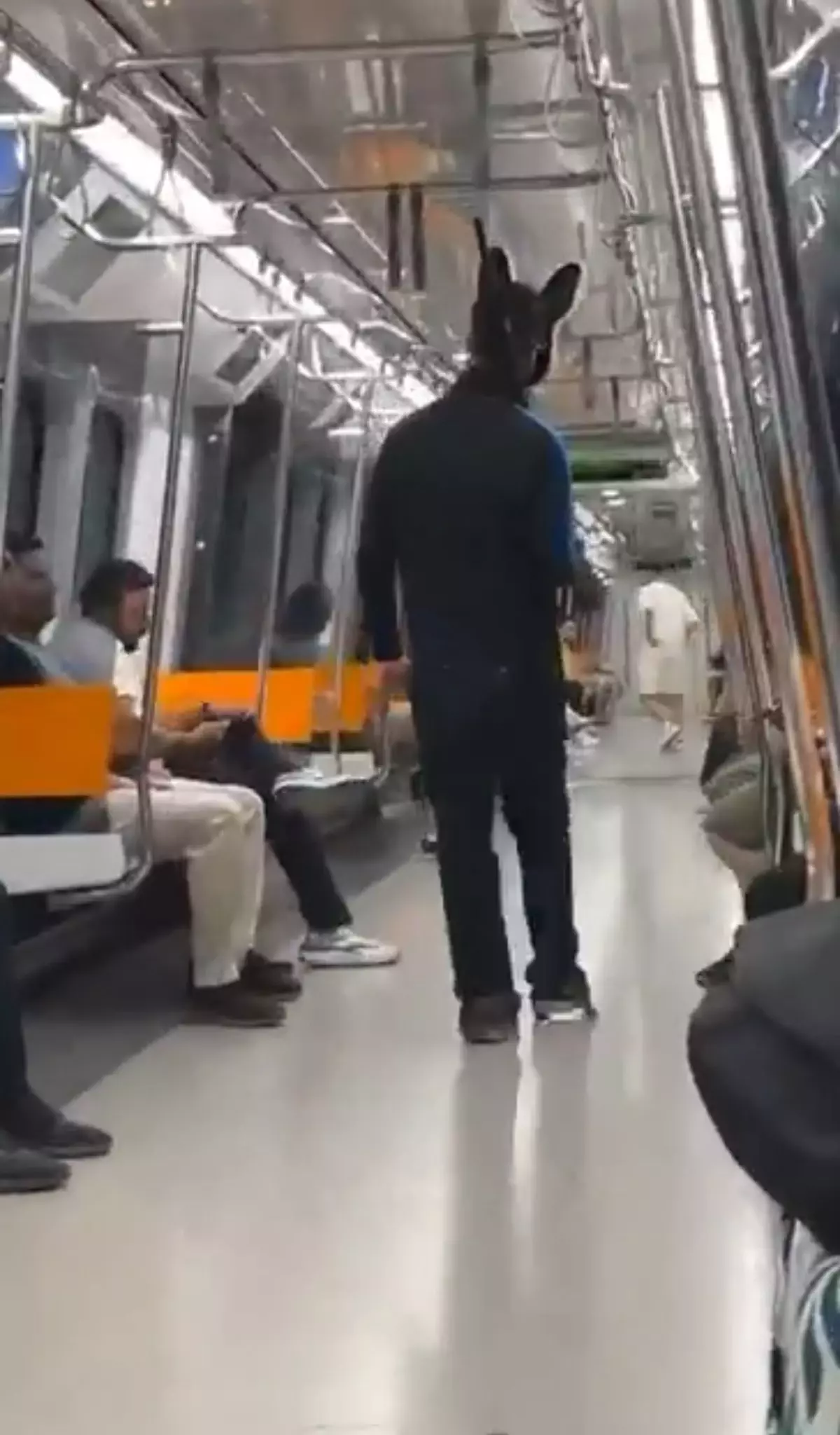 Tavşan Kostümlü Genç Metroda Silah Salladı