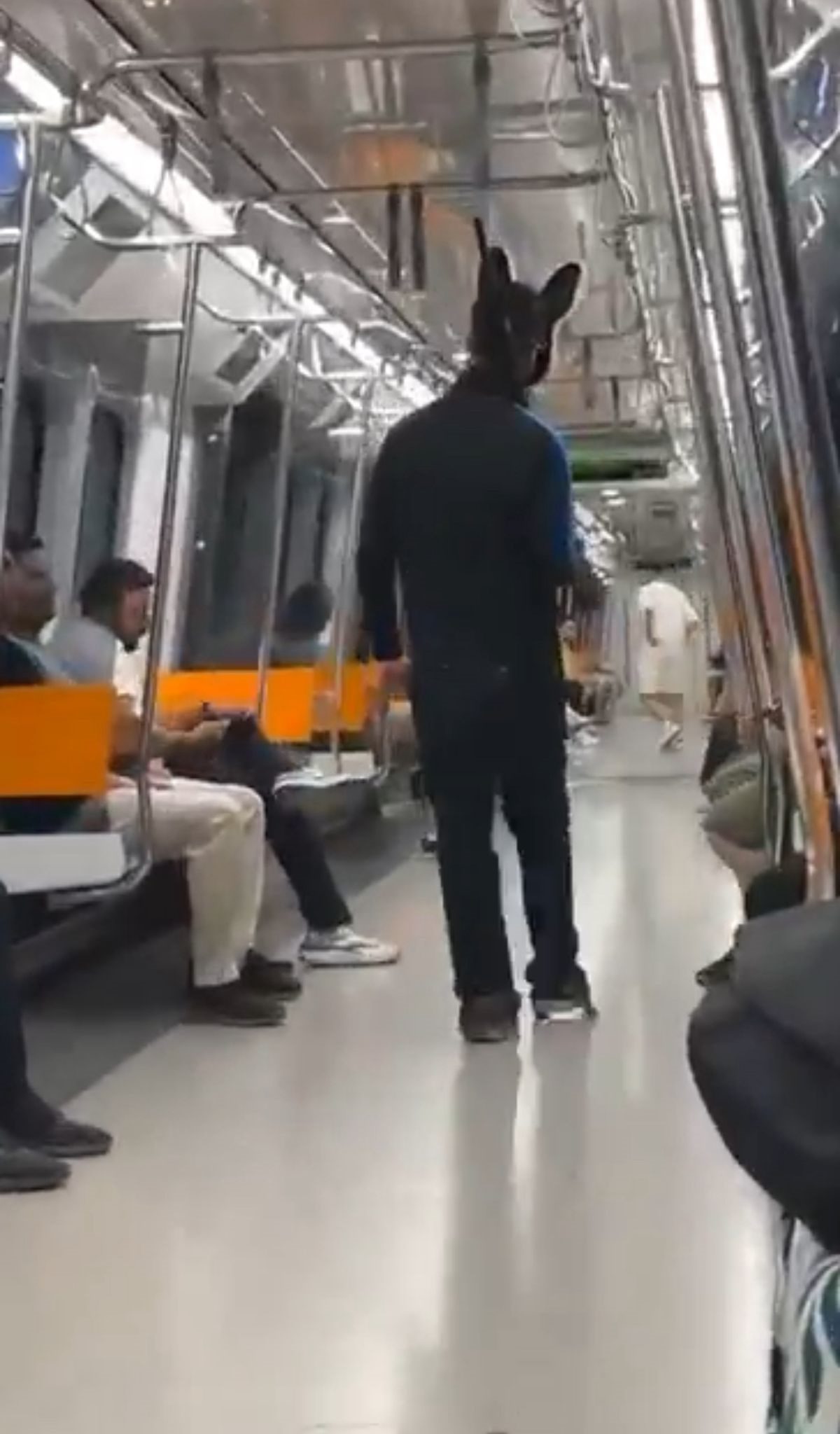 Tavşan Kostümlü Genç Metroda Silah Salladı