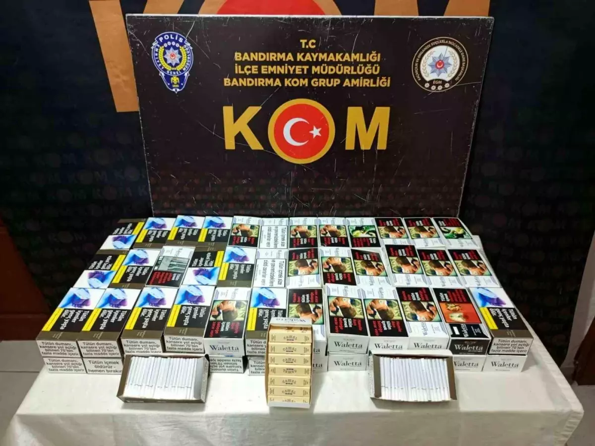 Balıkesir'de Kaçakçılık Operasyonu: 19 Bin Dolu Makaron Ele Geçirildi