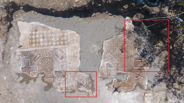 Diyarbakır'da mezar kazısında mozaik, Davut yıldızı ve 6 satırlık dilekçe yazısı ortaya çıktı Diyarbakır'da mezar kazısında mozaik, Davut yıldızı ve 6 satırlık dilekçe yazısı ortaya çıktı