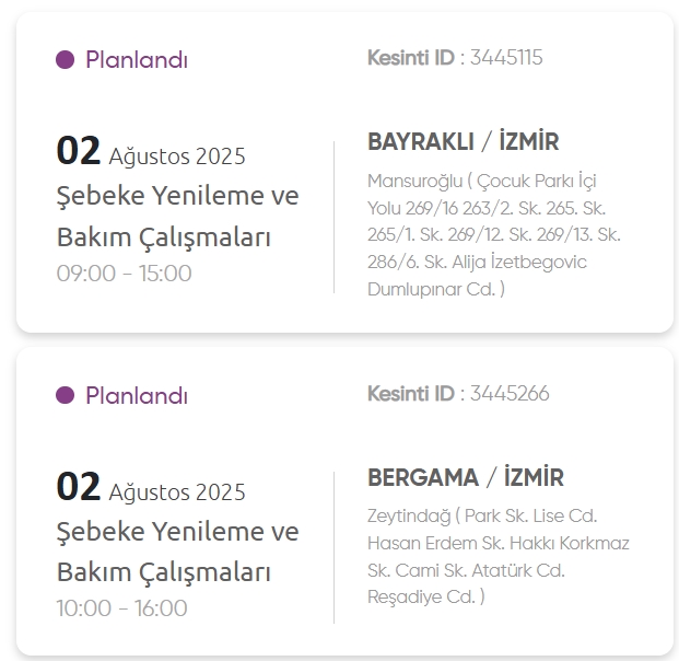 İzmir GEDİZ elektrik kesintisi! 2 Ağustos İzmir'de elektrik kesintisi ne zaman bitecek, elektrikler ne zaman gelecek?