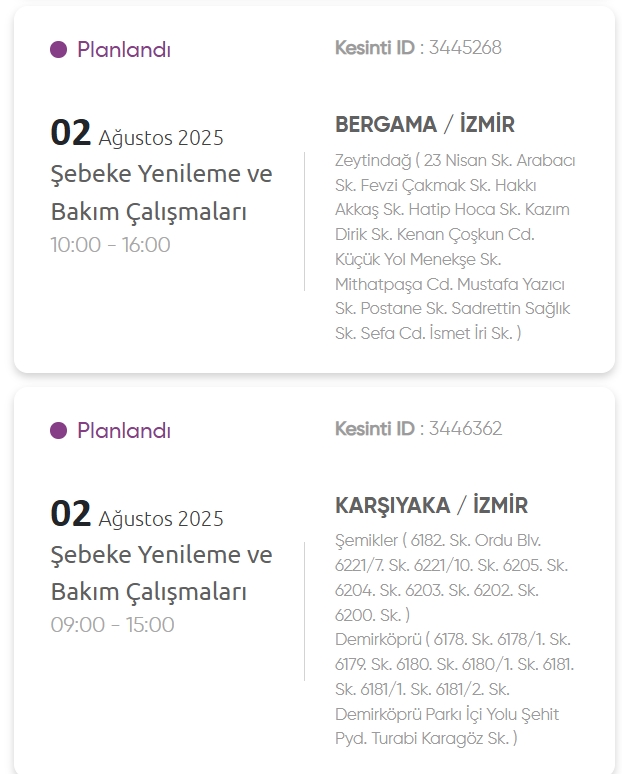 İzmir GEDİZ elektrik kesintisi! 2 Ağustos İzmir'de elektrik kesintisi ne zaman bitecek, elektrikler ne zaman gelecek?