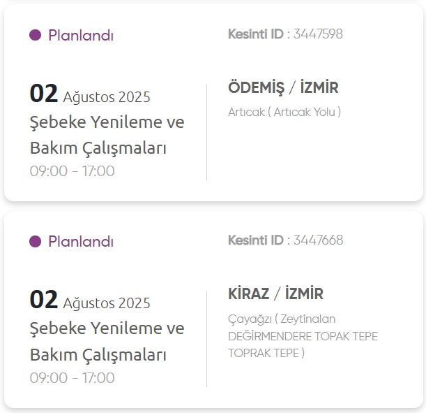 İzmir GEDİZ elektrik kesintisi! 2 Ağustos İzmir'de elektrik kesintisi ne zaman bitecek, elektrikler ne zaman gelecek?