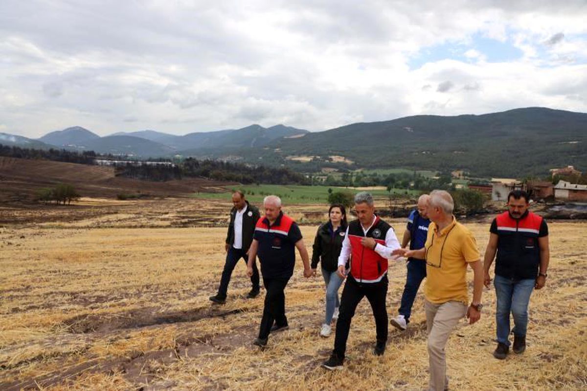 Bilecik'te Tarımsal Kriz Yönetimi Ekibi Yangın Çalışmalarında Aktif