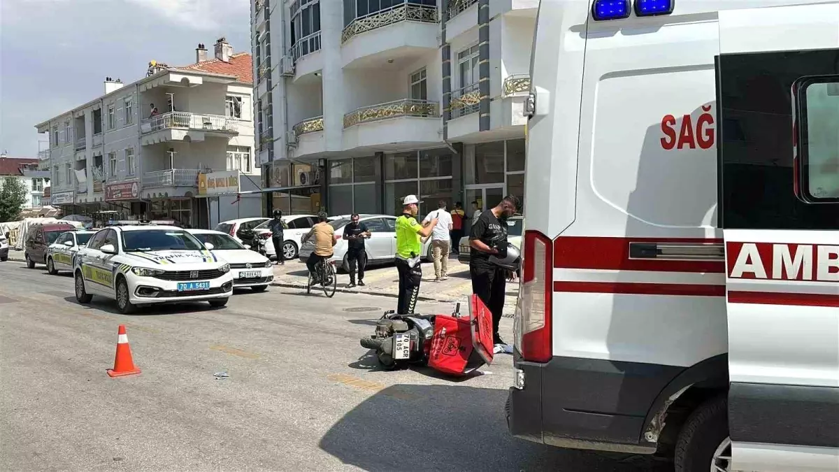 Karaman'da Motosiklet Kazasında Bir Kişi Yaralandı