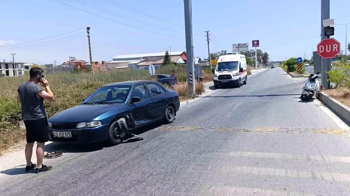 Manavgat'ta Otomobil-Motosiklet Kazası: 1 Yaralı