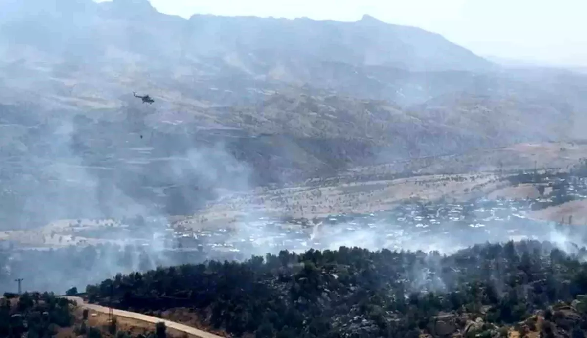 Şırnak'ta Çıkan Örtü Yangınına Hızla Müdahale Ediliyor