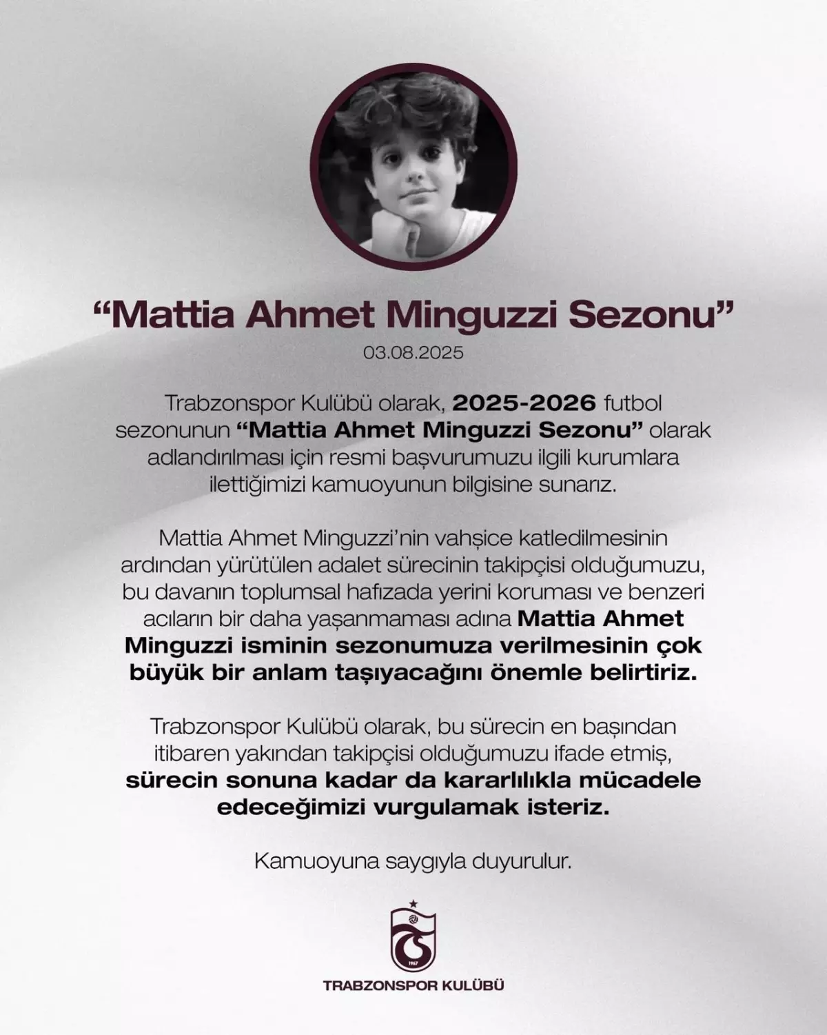 Trabzonspor'dan Mattia Ahmet Minguzzi İçin Önemli Adım