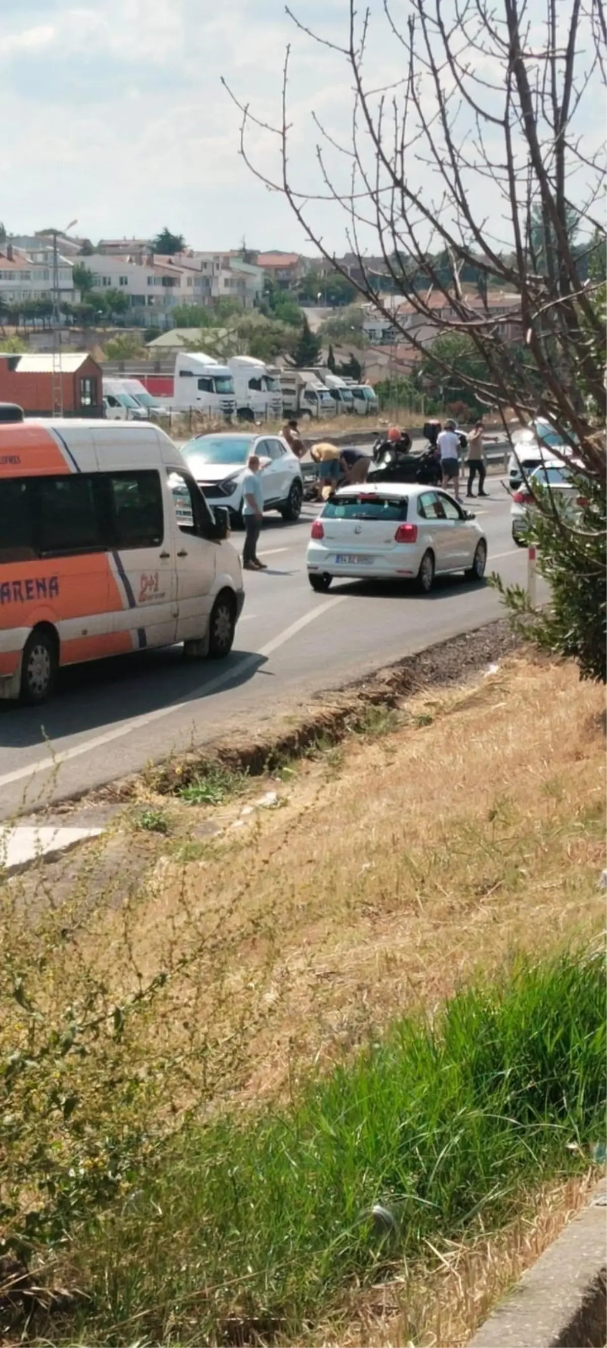 Silivri'de Motosiklet Kazası: Sürücü Hastaneye Kaldırıldı