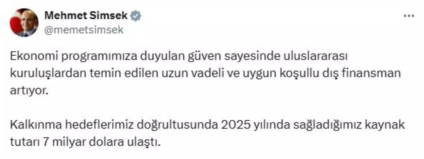 2025'te Dış Finansman 7 Milyar Dolar Olacak
