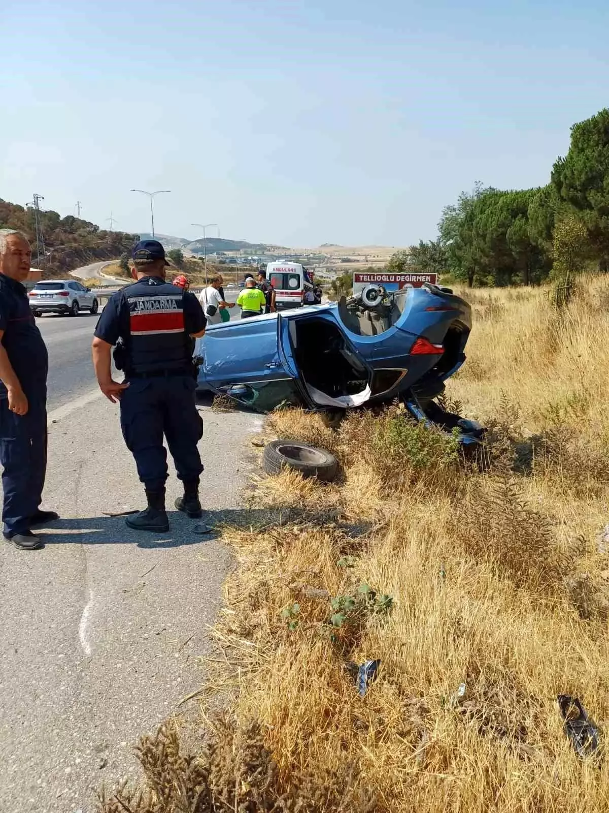 Balıkesir-Susurluk Karayolunda Tek Taraflı Trafik Kazası