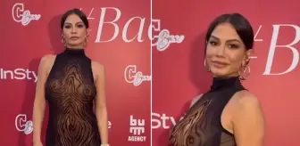 Demet Özdemir'in elbisesi geceye damga vurdu