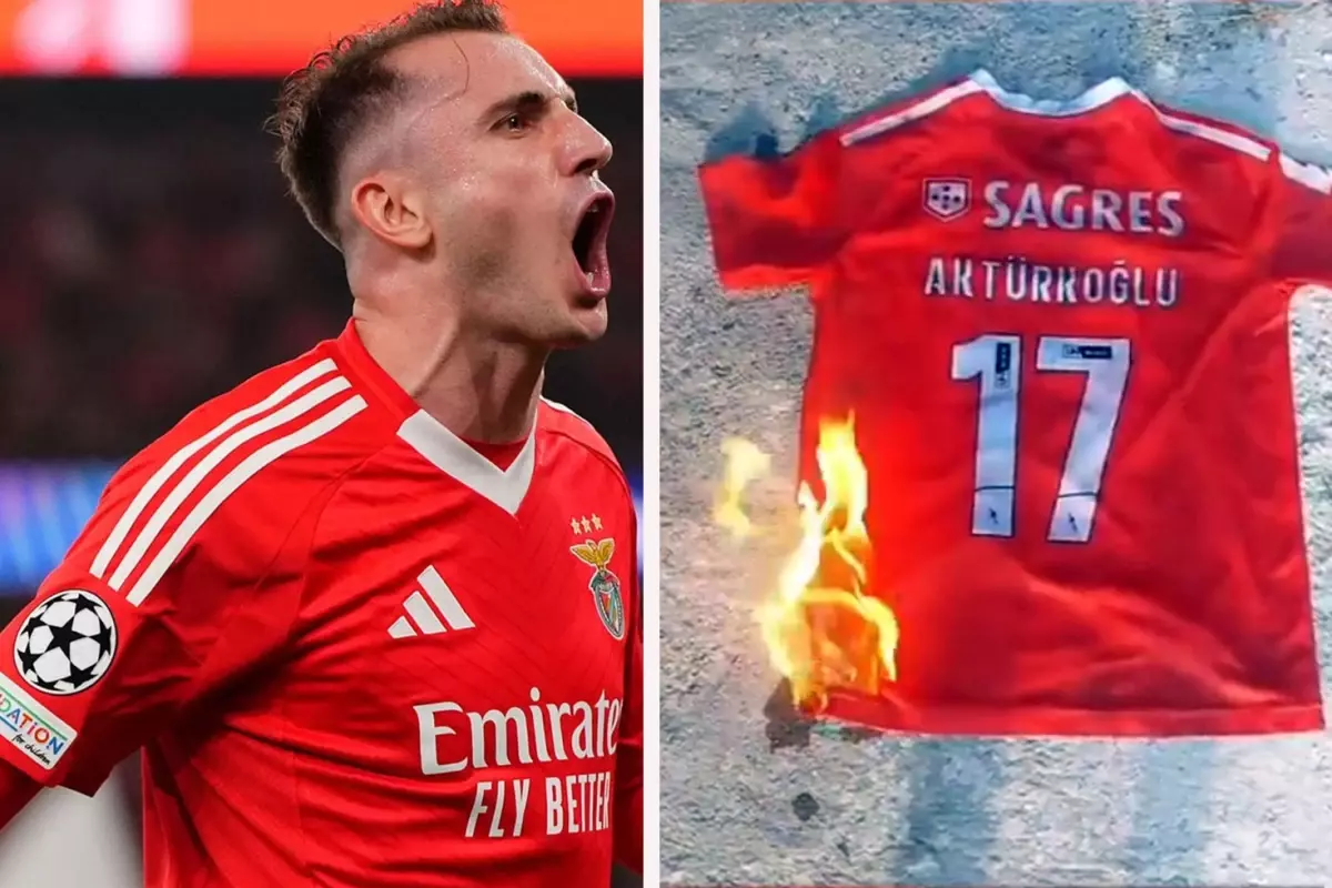 Galatasaraylı taraftarlar, Kerem Aktürkoğlu'nun formasını yaktı