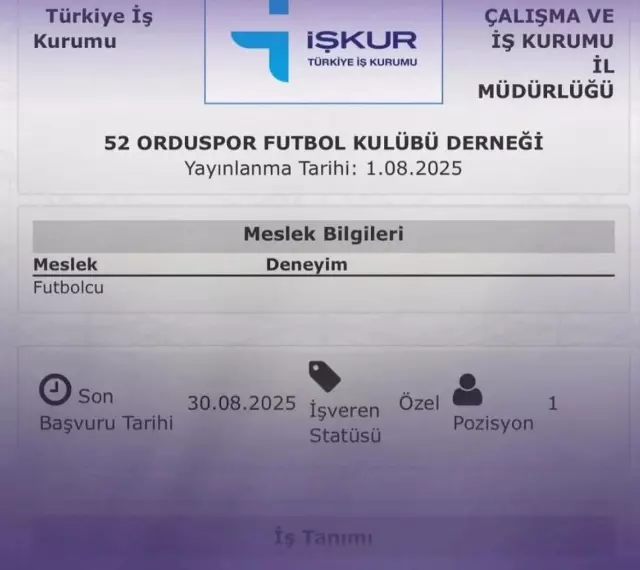 gorulmemis olay iskur a futbolcu ilani verdiler 18916800 4484 m