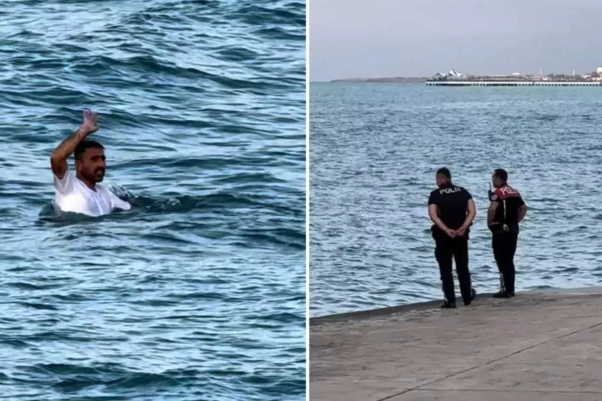 Polisten kaçmak için denize atladı, hikayenin sonu hüsranla bitti