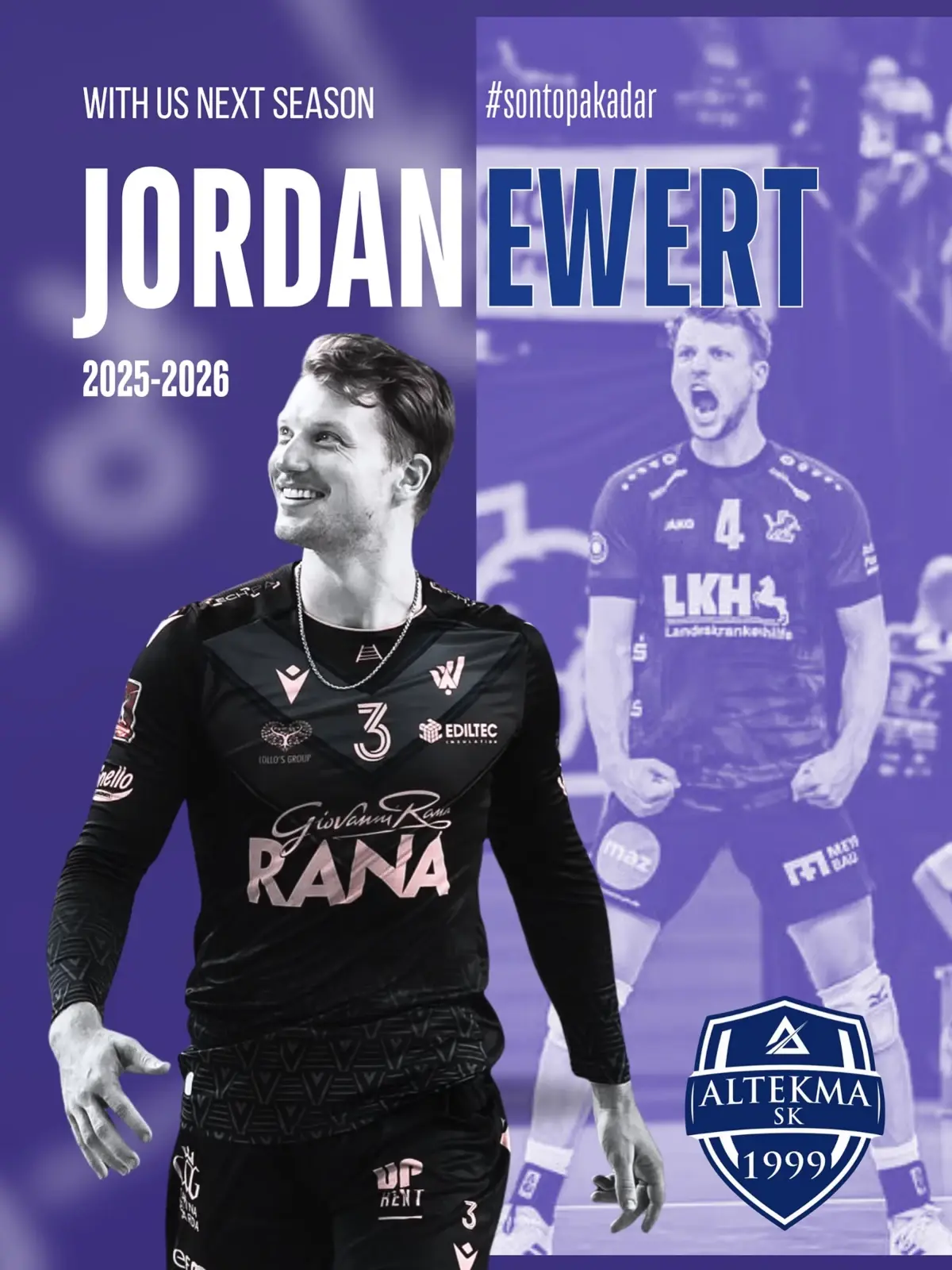 Altekma, Jordan Ewert'i Kadrosuna Kattı