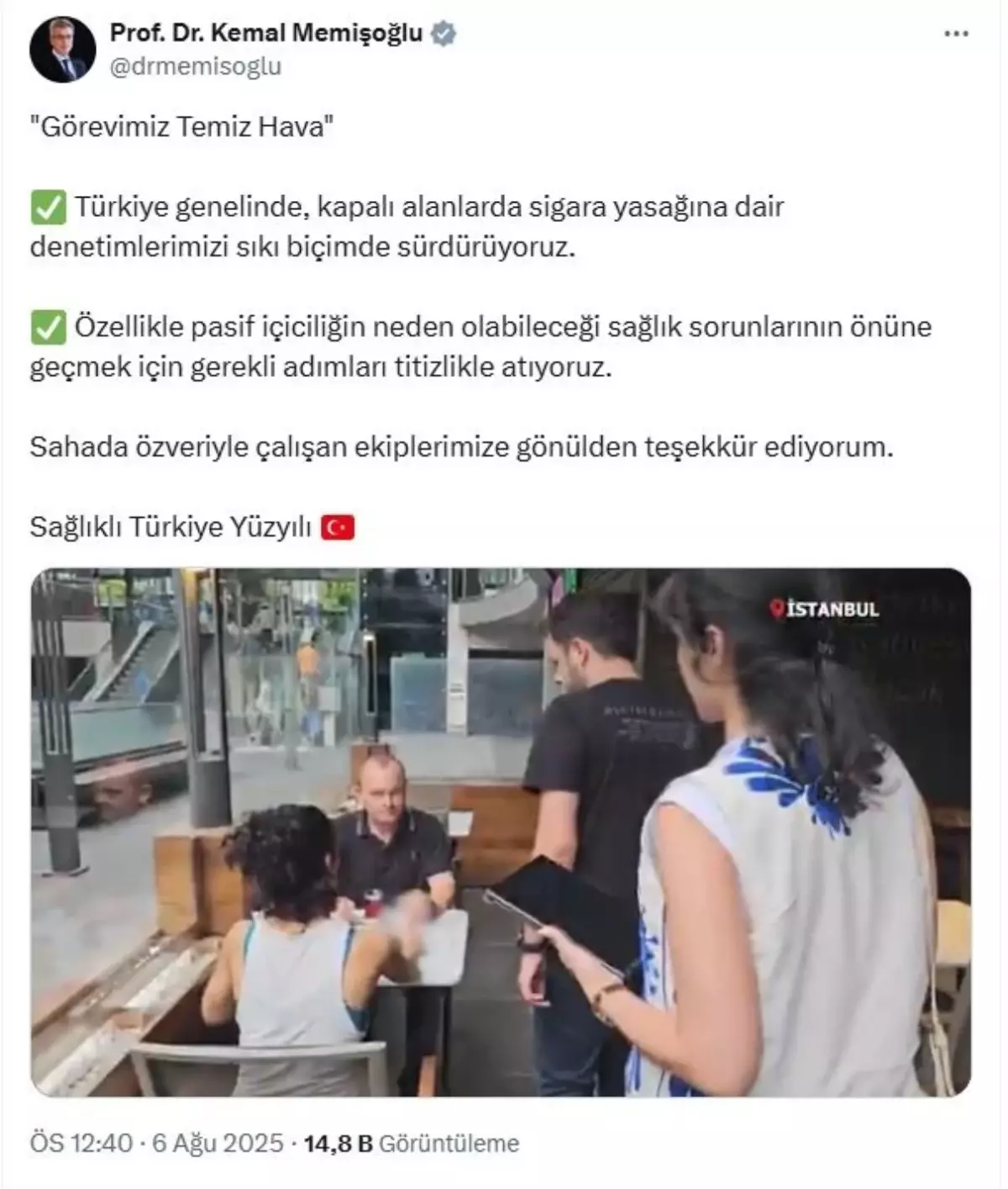 Kapalı Alanlarda Sigara Yasağı Denetimleri Sürüyor