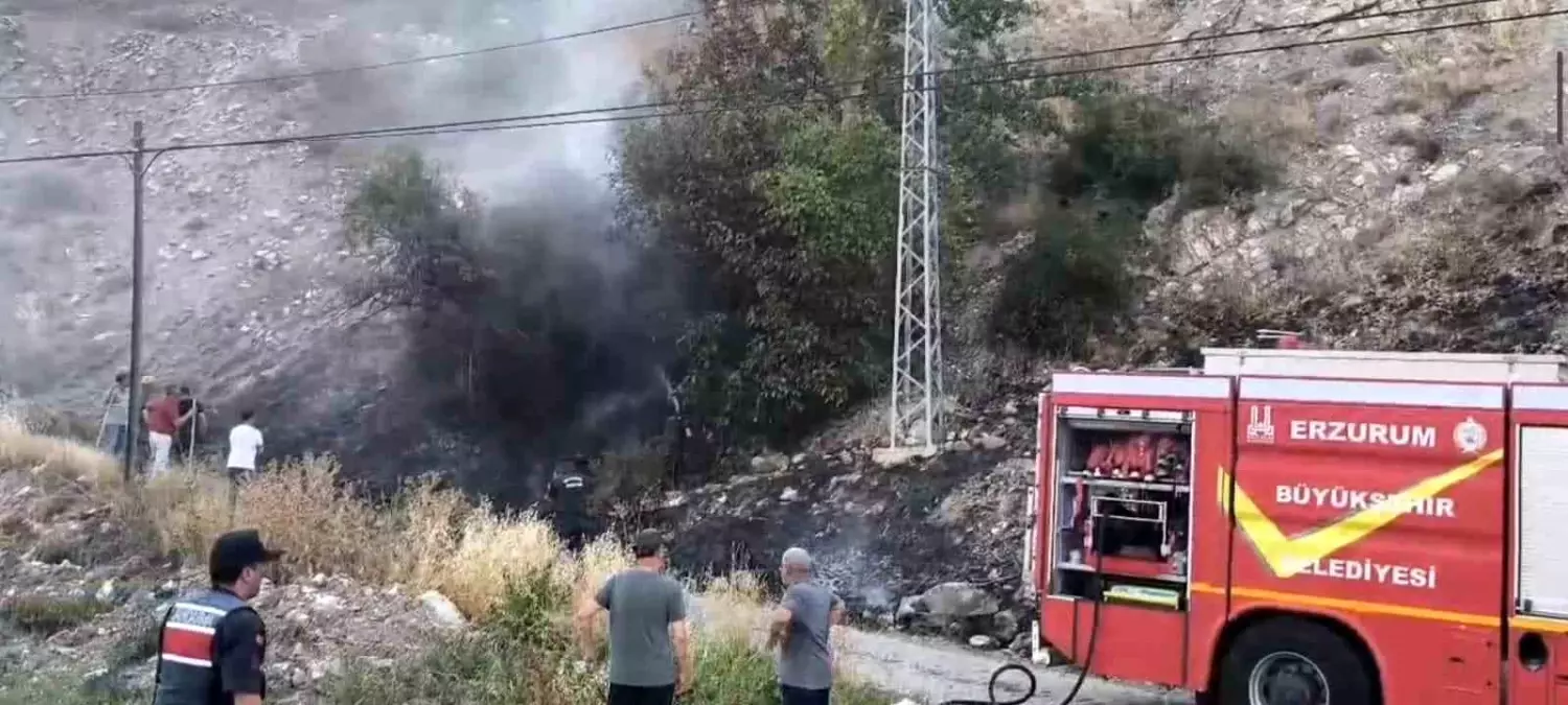 Erzurum'da Çıkan Yangın Korku Dolu Anlar Yaşattı