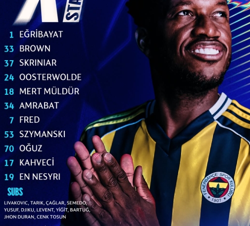 Feyenoord Fenerbahçe muhtemel 11'ler açıklandı mı?
