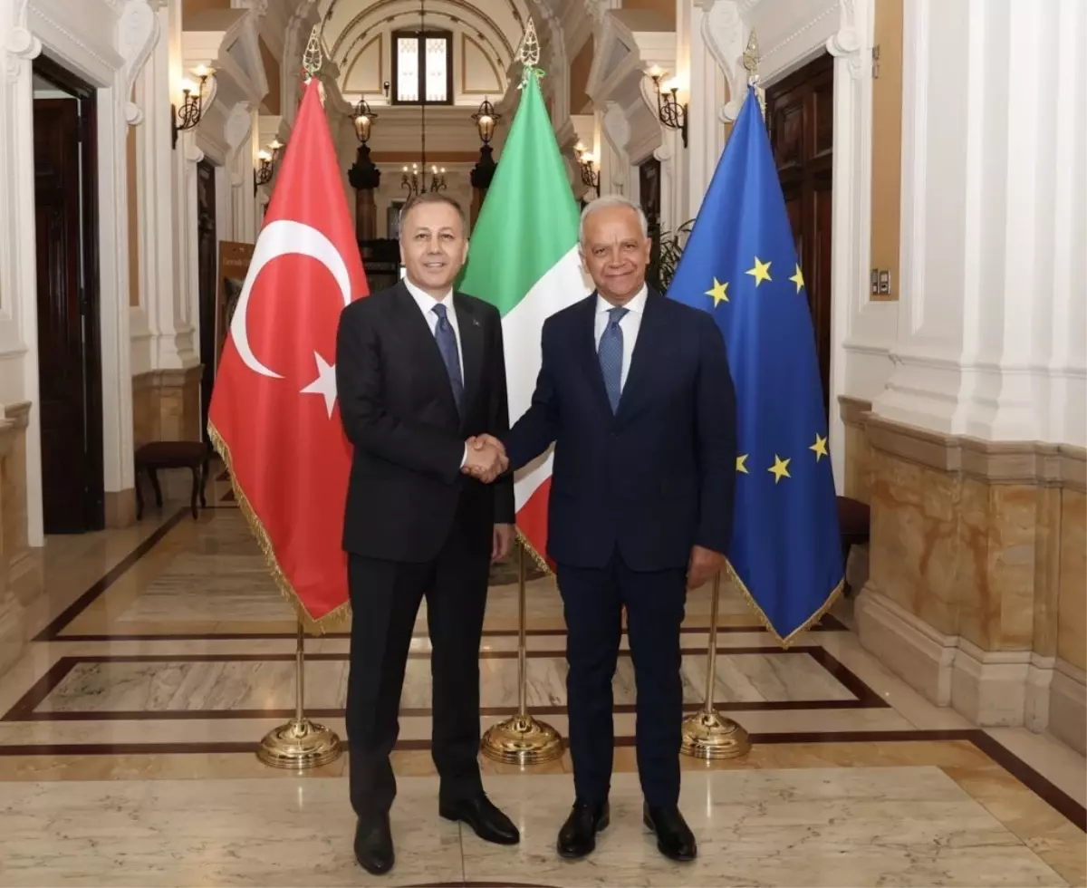 İçişleri Bakanı Ali Yerlikaya İtalya'da Güvenlik Konularını Görüştü