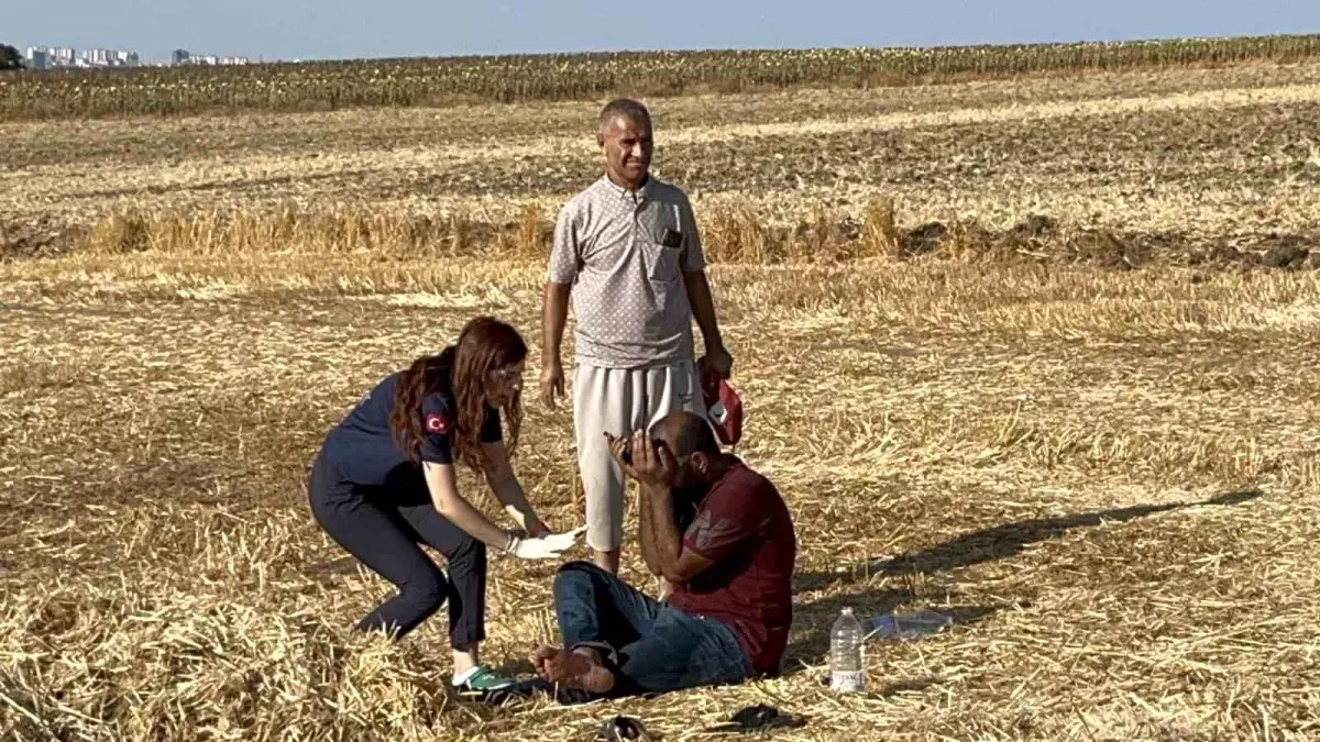 Tekirdağ'da Saman Yüklü Tır Yangını: 1 Yaralı