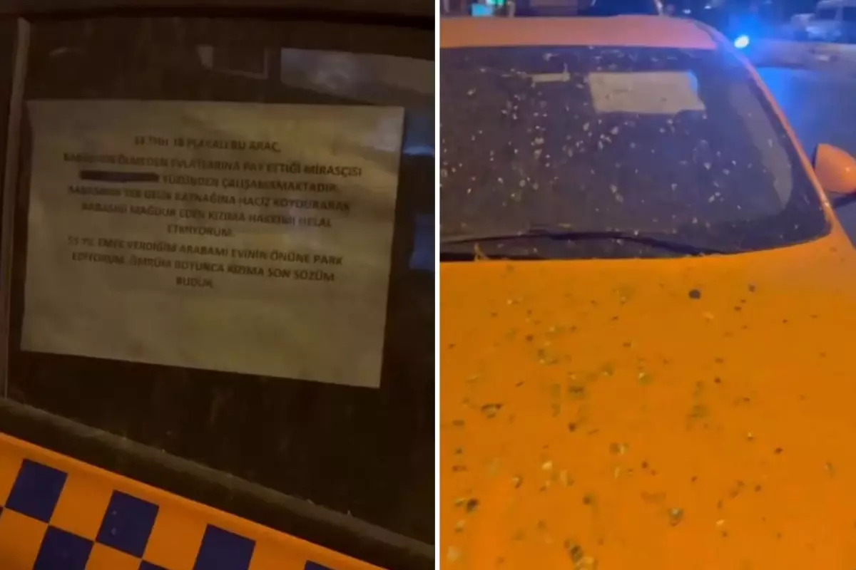 Aracının camına astığı yazı olay oldu: Kızıma hakkımı helal etmiyorum