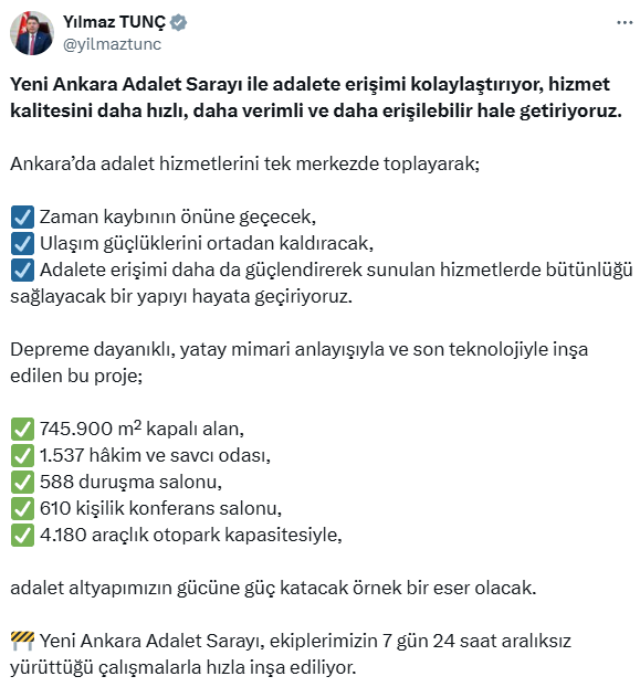 bakan tunc yeni ankara adalet sarayi adalete 18923910 7046 m