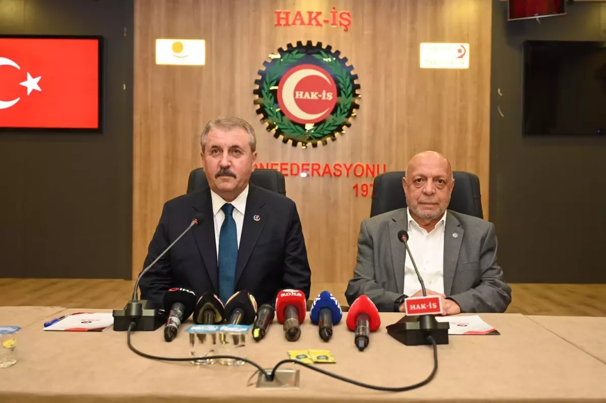 BBP Genel Başkanı Destici, HAK-İŞ Genel Başkanı Arslan'ı ziyaret etti