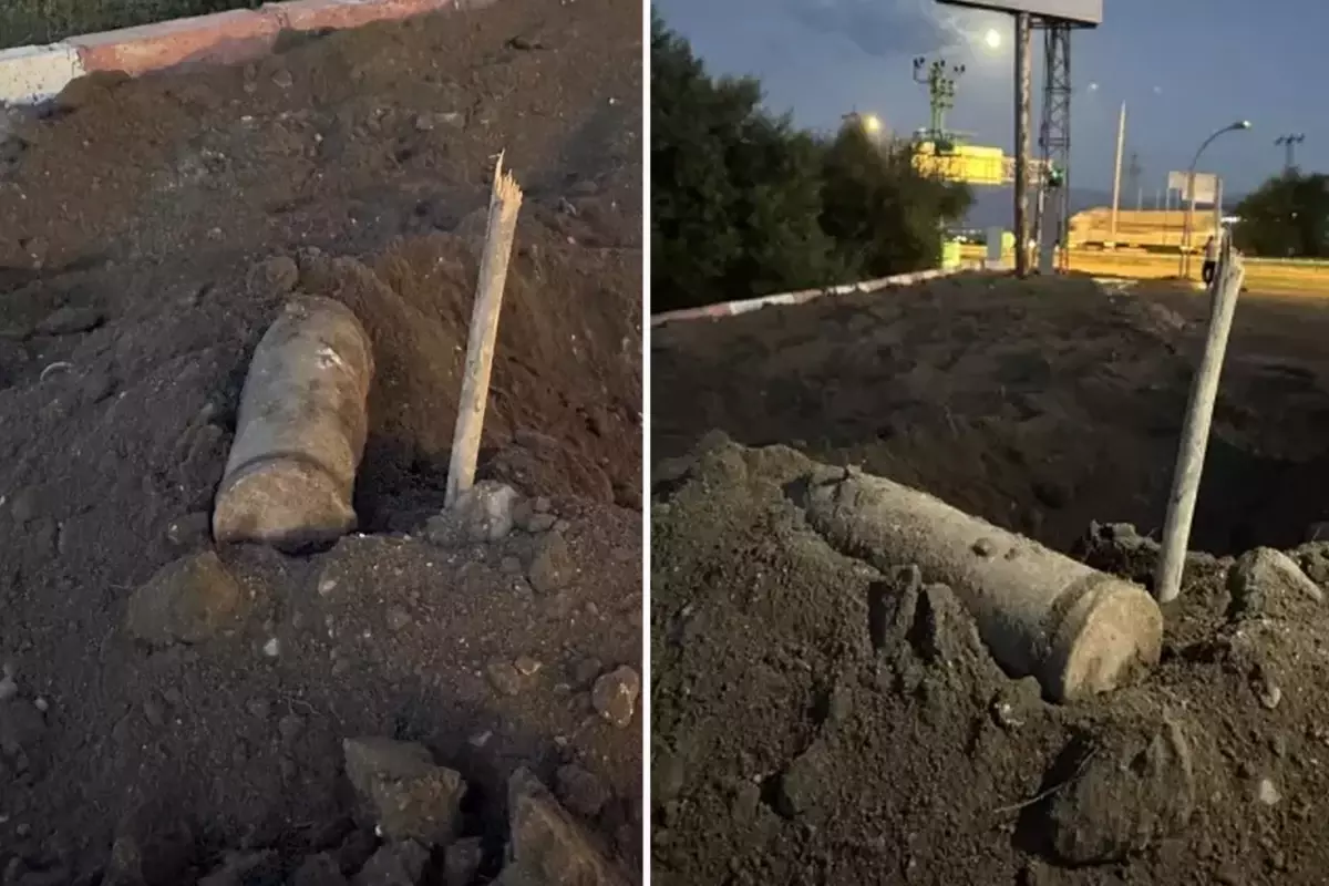 Erzurum'da 150 yıllık patlamamış top mermisi bulundu