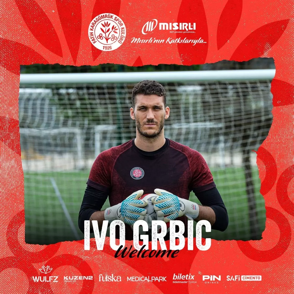 Fatih Karagümrük, Ivo Grbic'i Kiralık Olarak Kadrosuna Kattı