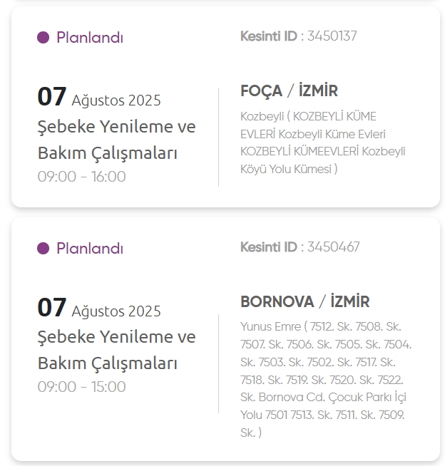 İzmir GEDİZ elektrik kesintisi! 7 Ağustos İzmir'de elektrik kesintisi ne zaman bitecek, elektrikler ne zaman gelecek?