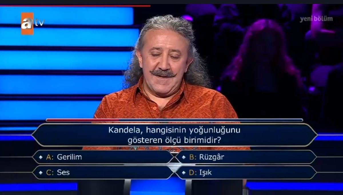 Kandela, hangisinin yoğunluğunu gösteren ölçü birimidir?