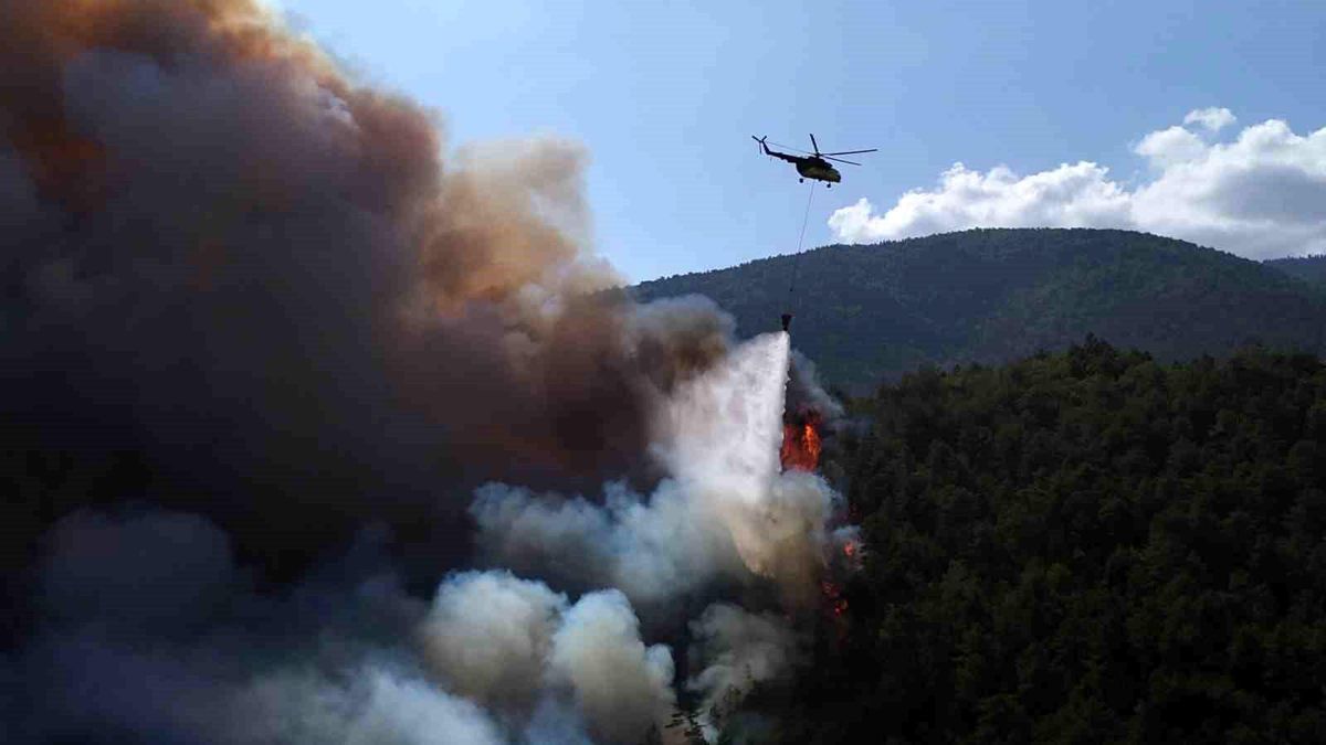 Karabük'te Orman Yangını Kontrol Altına Alınmaya Çalışılıyor