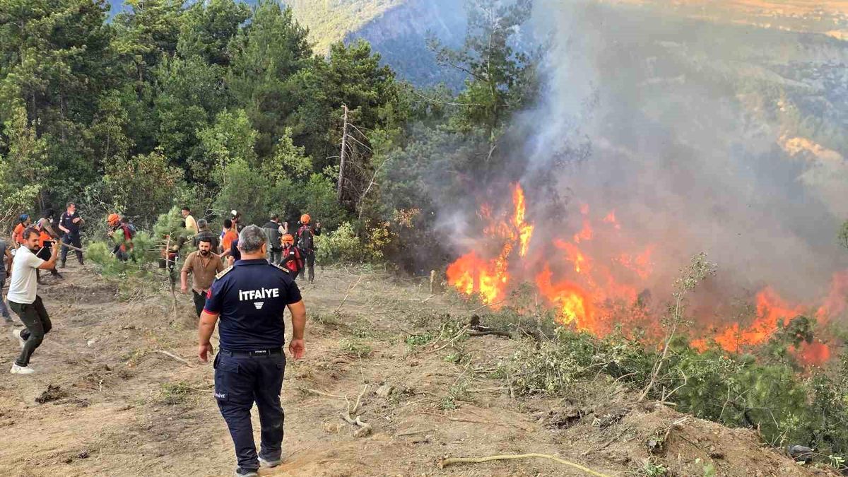 Karabük'te Orman Yangını Söndürme Çalışmaları Devam Ediyor