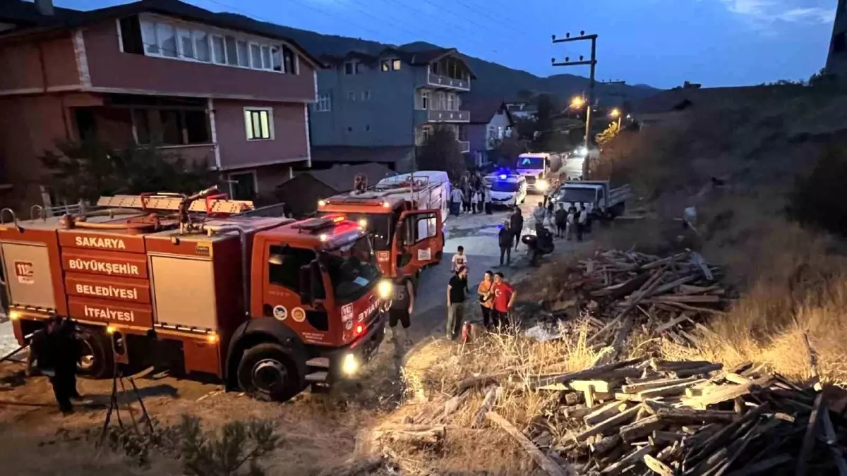 Sakarya'da Elektrik Direğinde Patlama Yangına Neden Oldu
