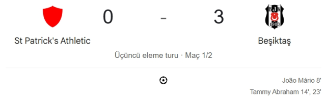 St Patrick's Athletic Beşiktaş maçı kaç kaç, bitti mi? MAÇ SONUCU! St Patrick's Athletic Beşiktaş golleri kim attı, canlı maç anlatımı!