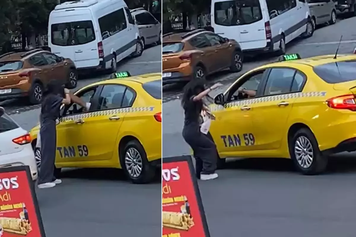 Taksici tartıştığı kızı yumruk atarak bayılttı