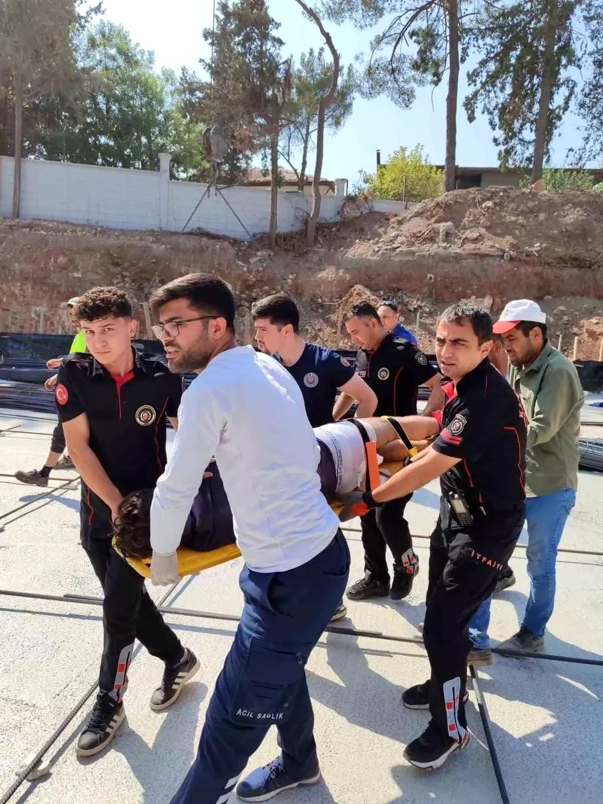 Kahramanmaraş'ta İnşaat Kazasında Bir İşçi Yaralandı