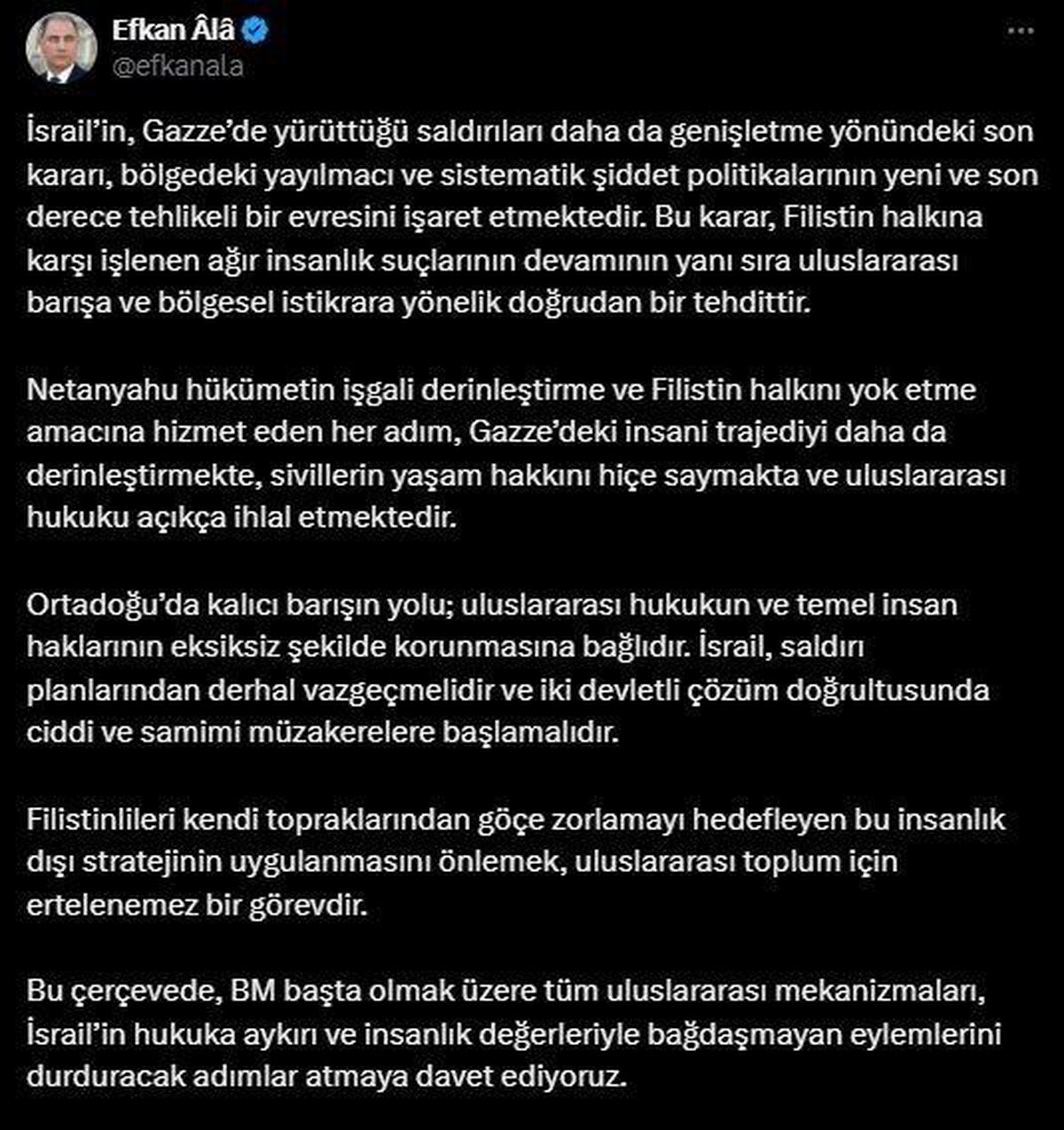 AK Parti'den İsrail'e Sert Mesaj: Eylemler Durdurulsun