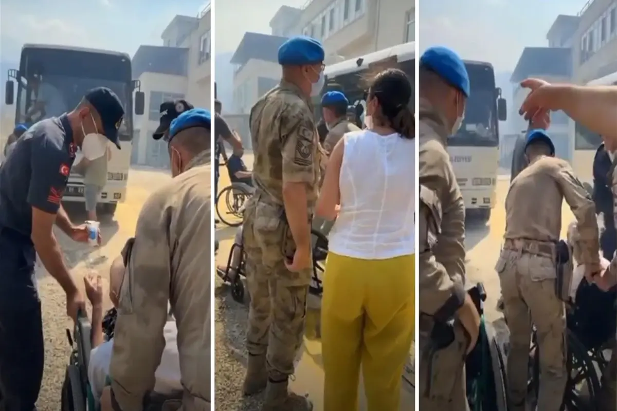 Çanakkale'de alevlerin tehdit ettiği yaşlı bakım merkezi boşaltıldı